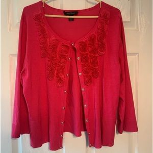 Hot pink, floral top